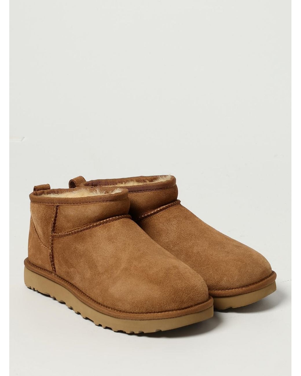 Ugg Brown Classic Ultra Mini Suede Ankle Boots