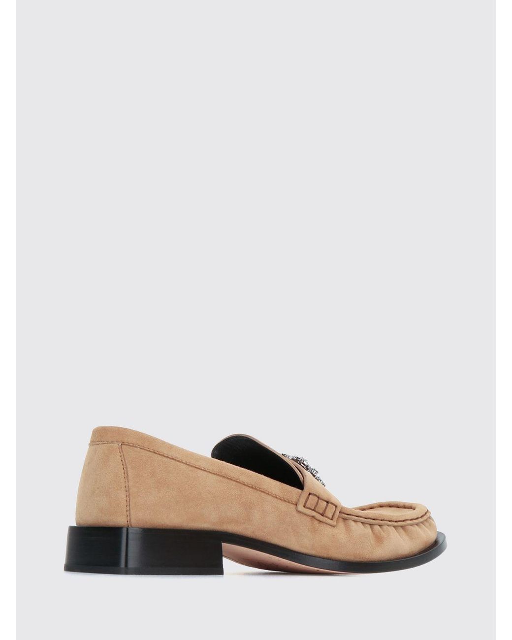 Roger Vivier Pink Viv' Rangers Suede Loafers With Jewelled Buckle