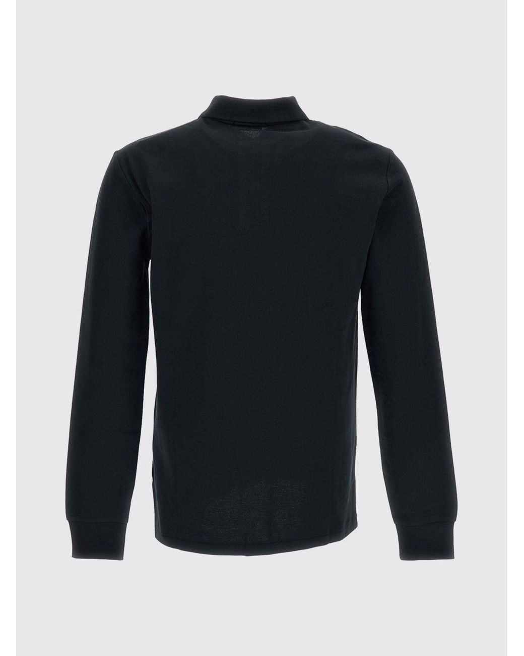 Polo Ralph Lauren Blue Long-Sleeved Slim-Fit Cotton Polo Shirt With Pony Logo for men