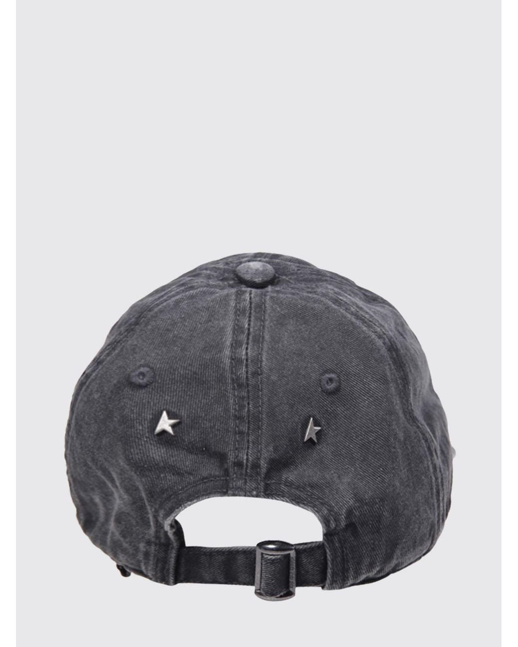 Golden Goose Deluxe Brand Gray Cotton Denim Baseball Cap With Tone-On-Tone Embroidered Logo