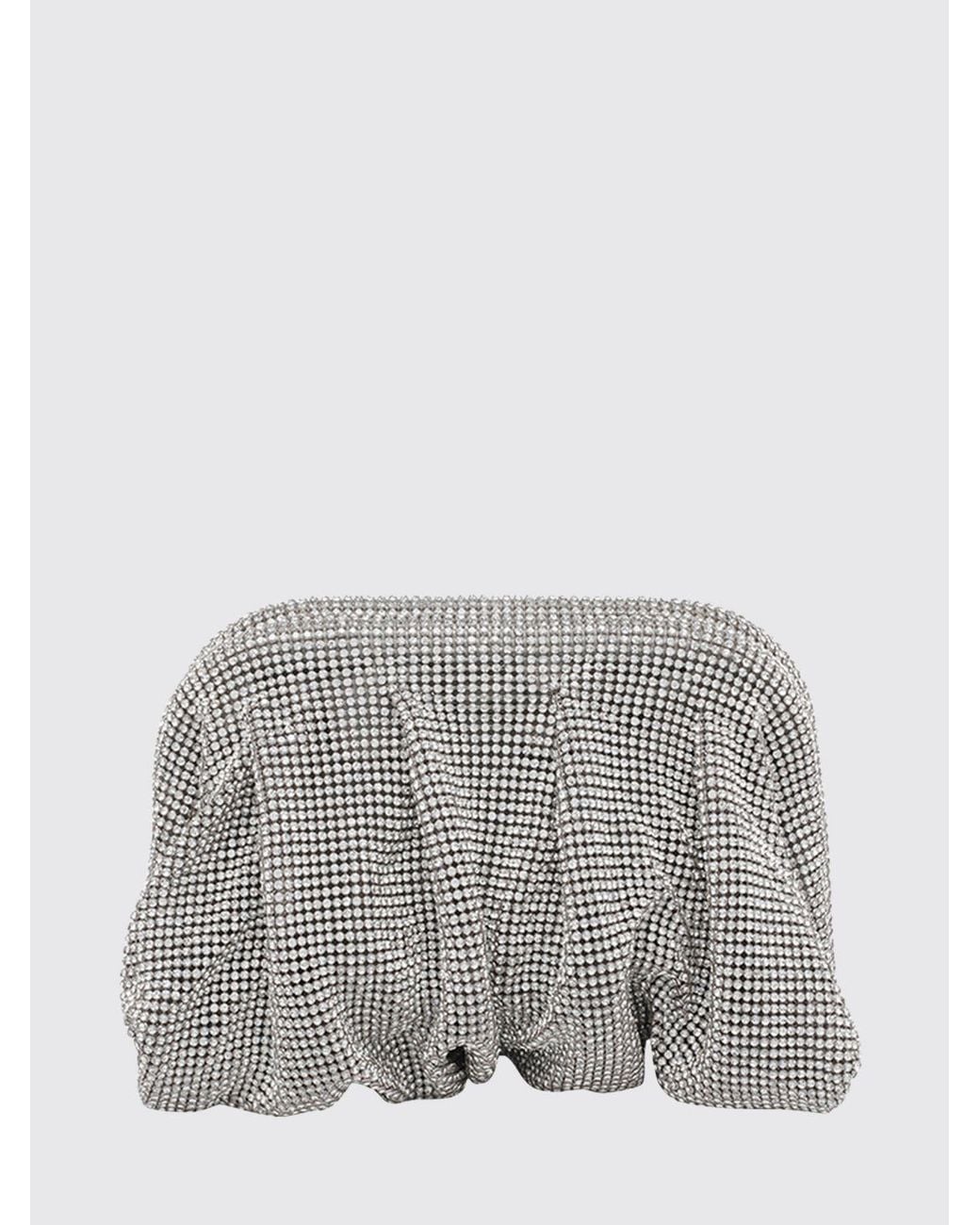 Benedetta Bruzziches Gray Venus Draped Mini Bag