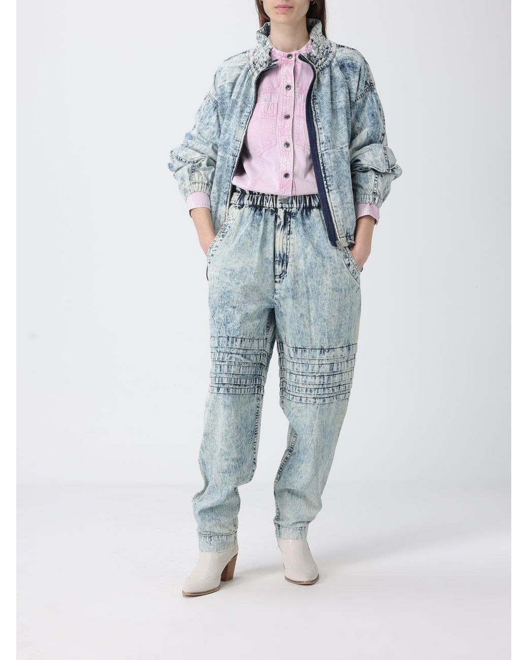 Isabel Marant Blue Denim Bomber Jacket
