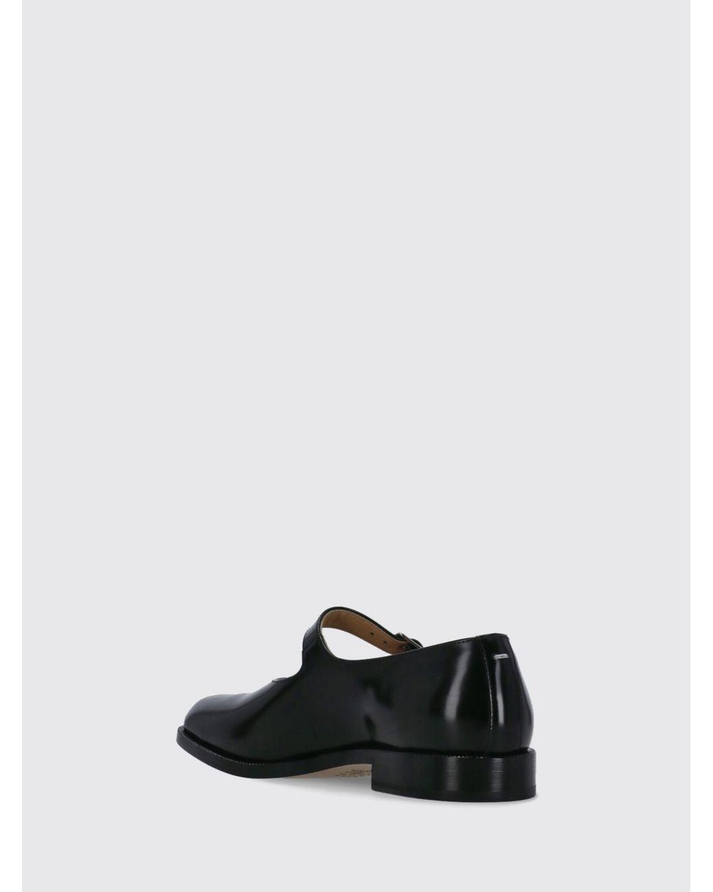 Maison Margiela White Brushed Leather Tabi Mary Jane Ballerina Flats