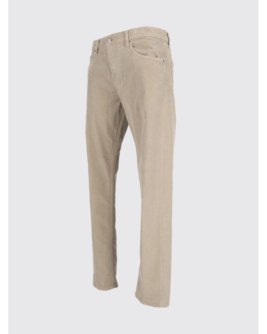 Dondup Natural Mid-Rise Slim Fit Corduroy Trousers With Turn-Up Cuffs for men
