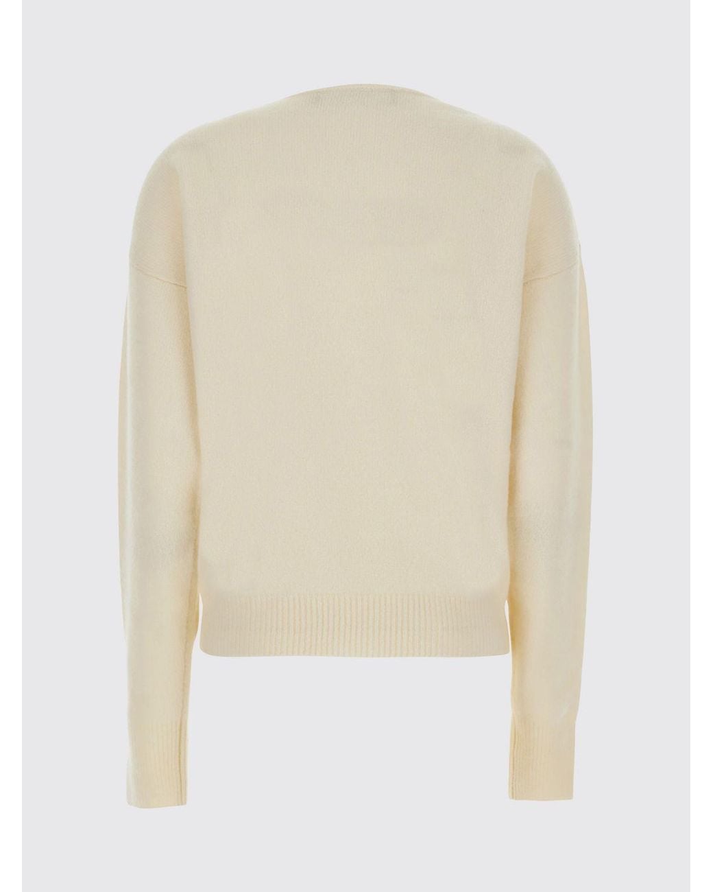 FEDERICA TOSI White V-Neck Wool And Cashmere Blend Jumper