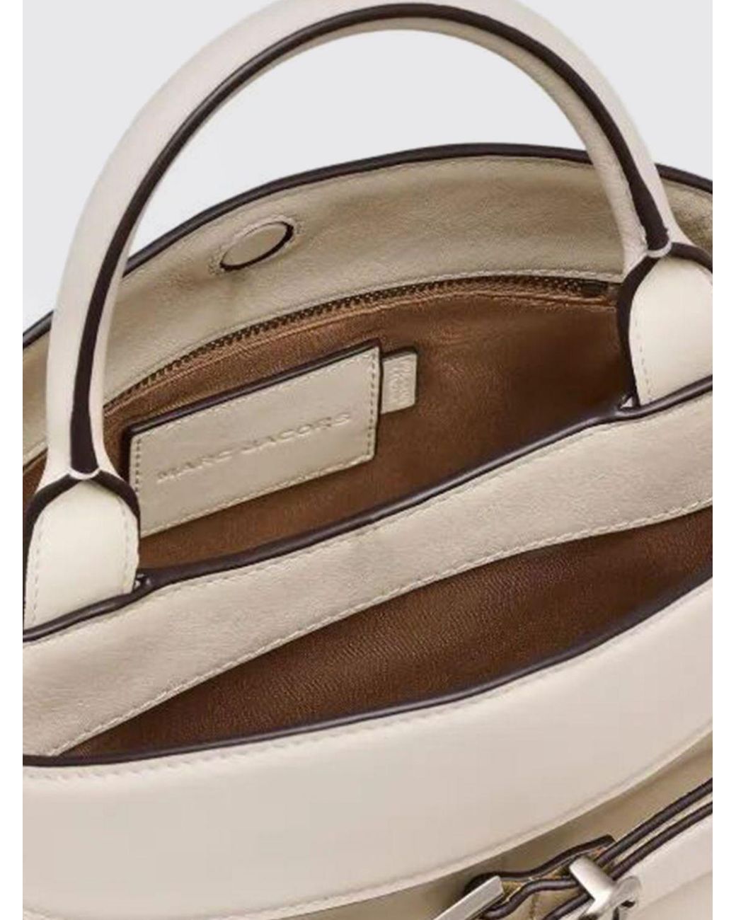 Marc Jacobs Natural The Small Tote Bag Leather Handbag With Double J Logo