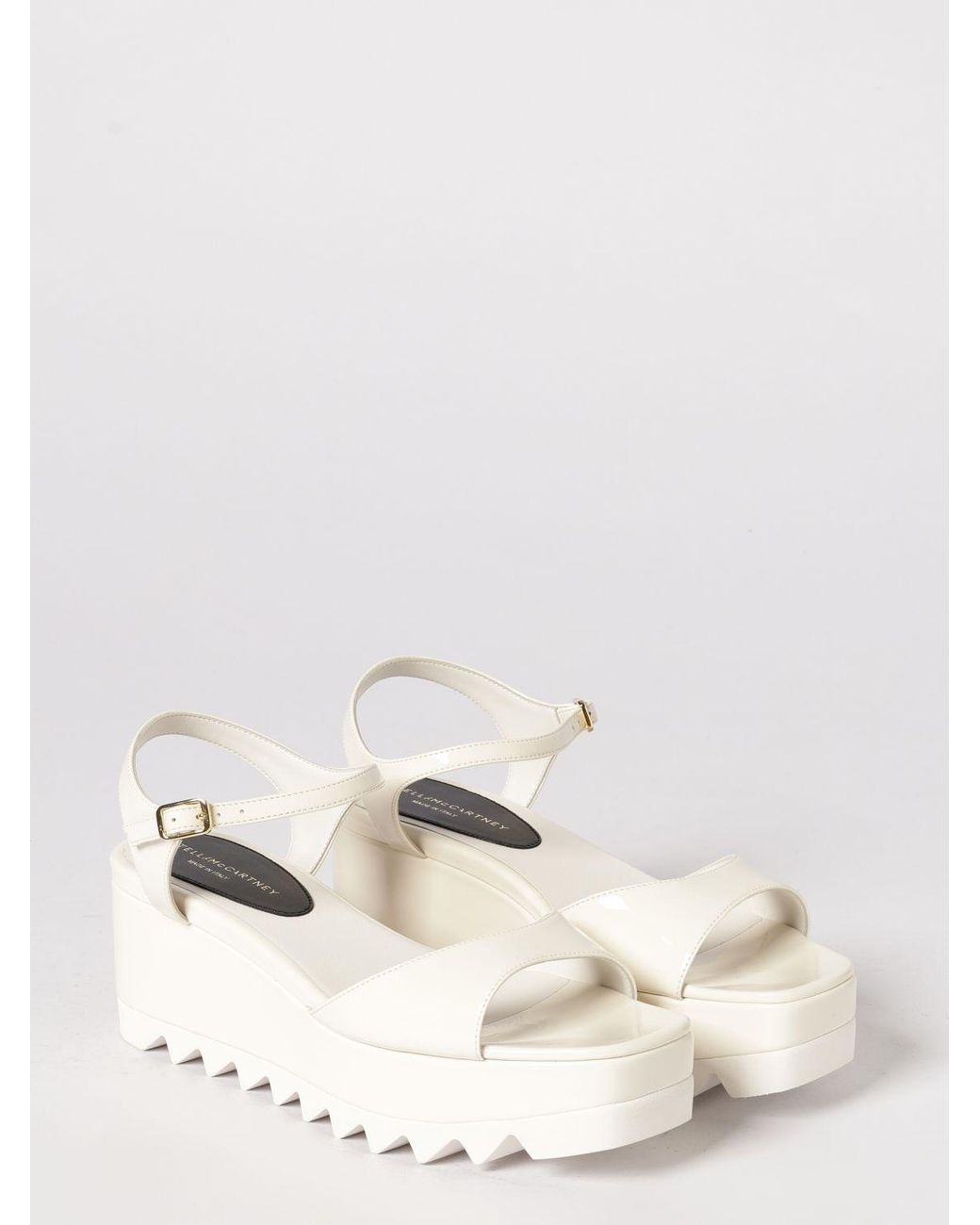 Stella McCartney Natural Synthetic Leather Wedge Sandals