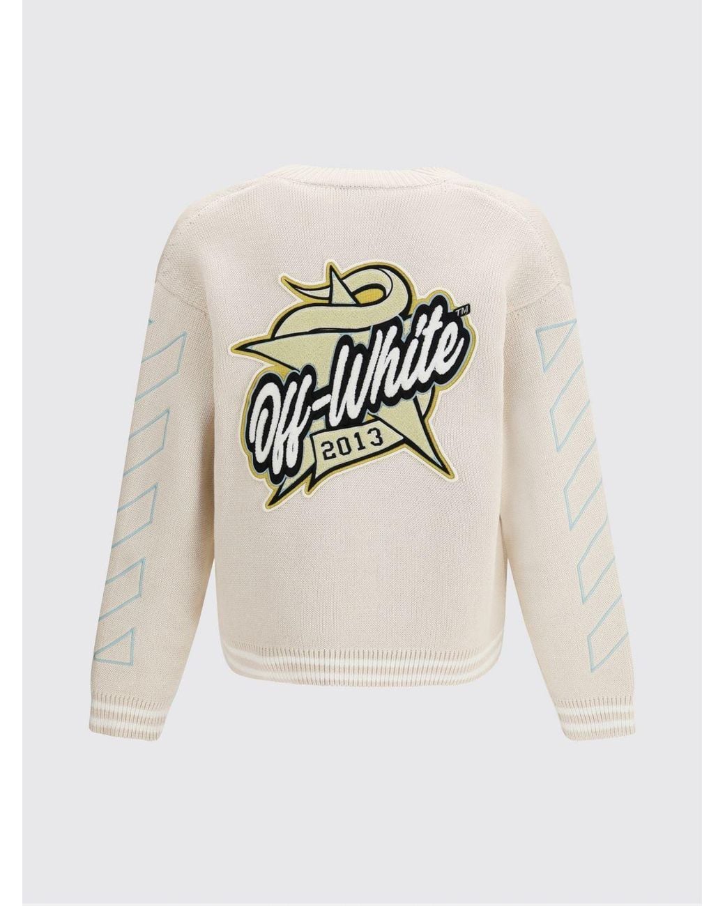 Off-White c/o Virgil Abloh Natural Cotton Cardigan With Logo for men