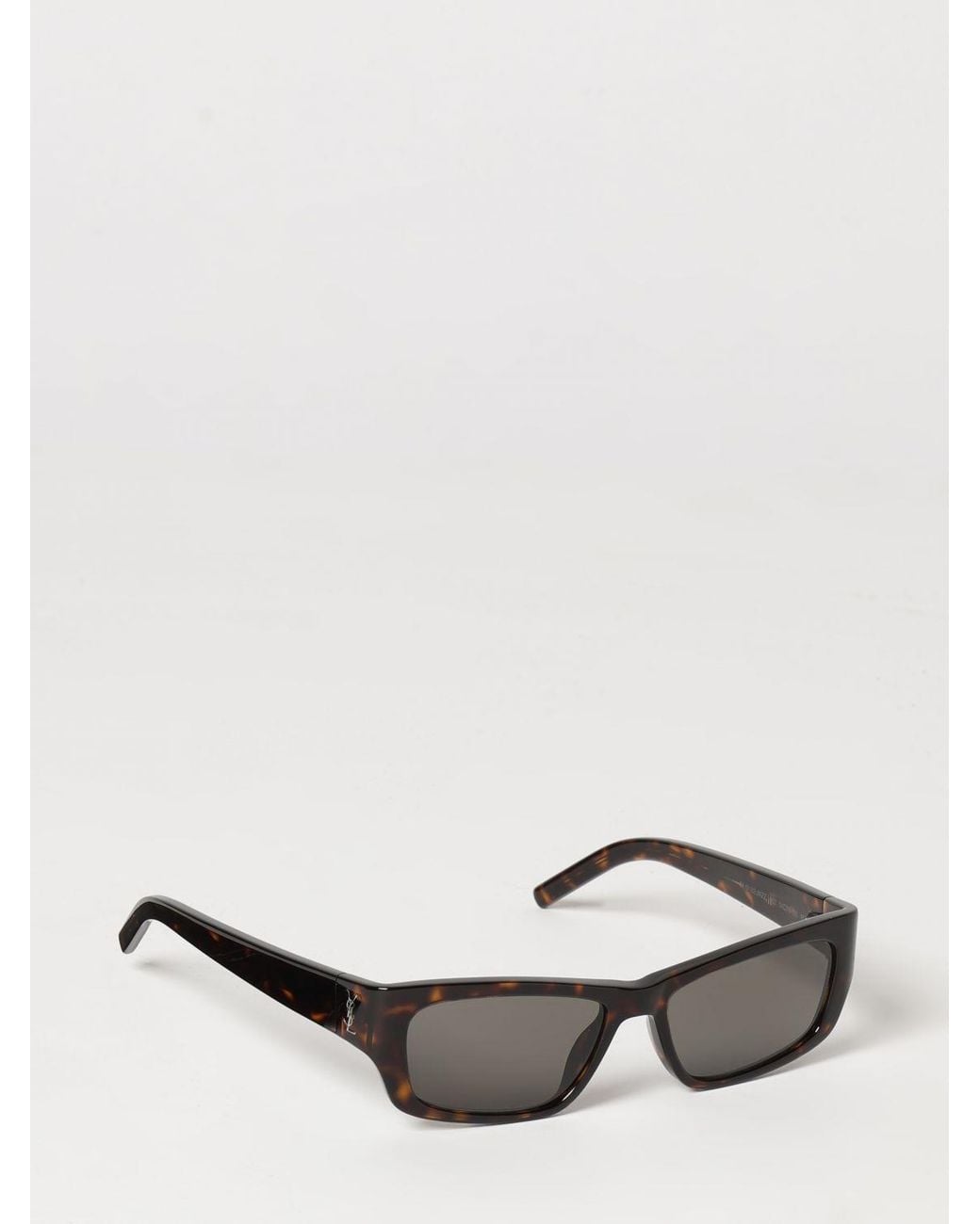Saint Laurent Brown Tortoiseshell Acetate Sunglasses With Ysl Monogram