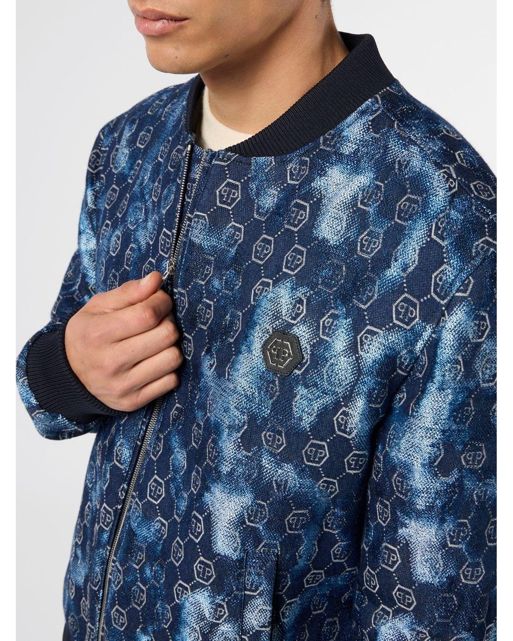 Philipp Plein Blue Jacket for men