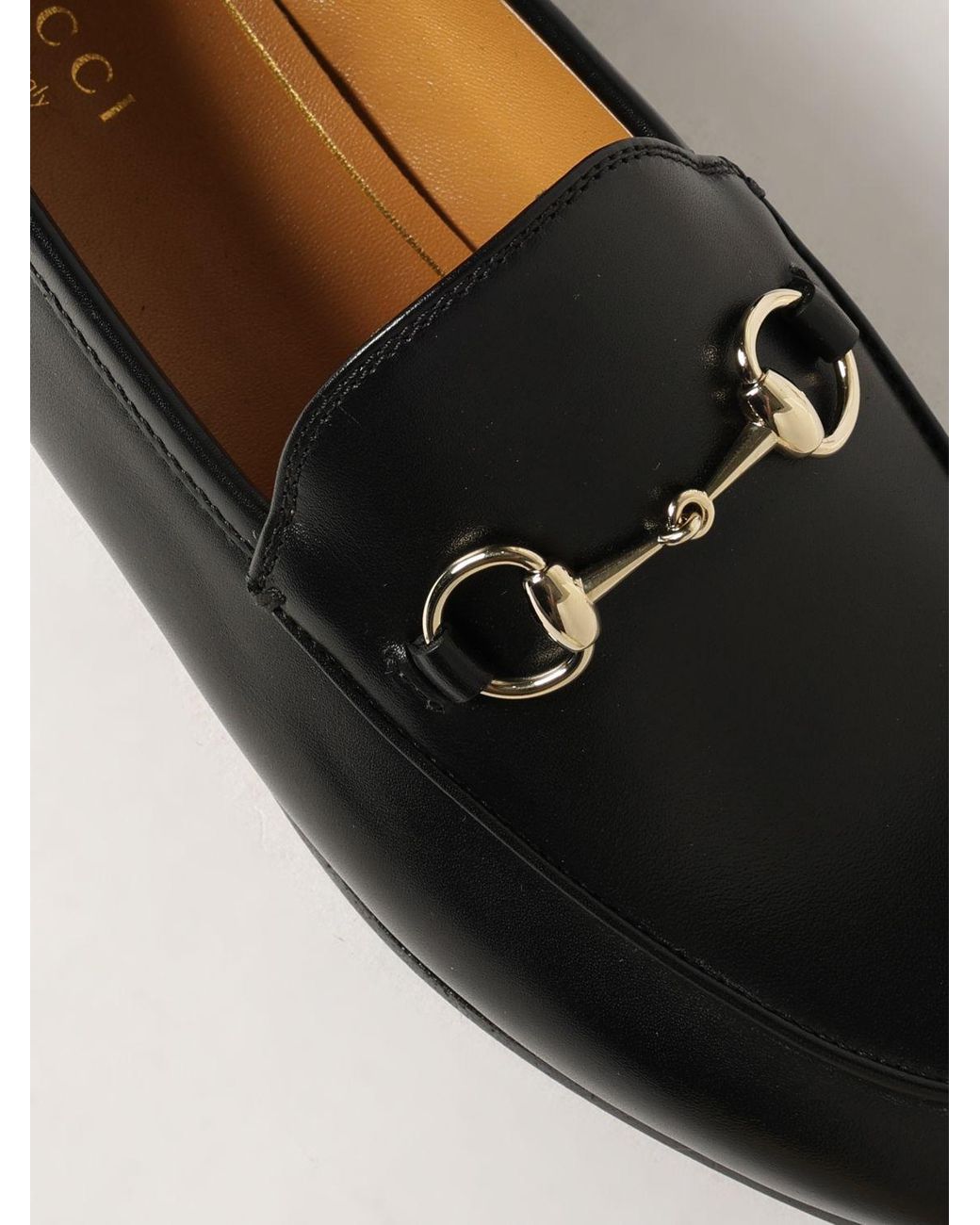 Gucci White Jordaan Horsebit Loafers