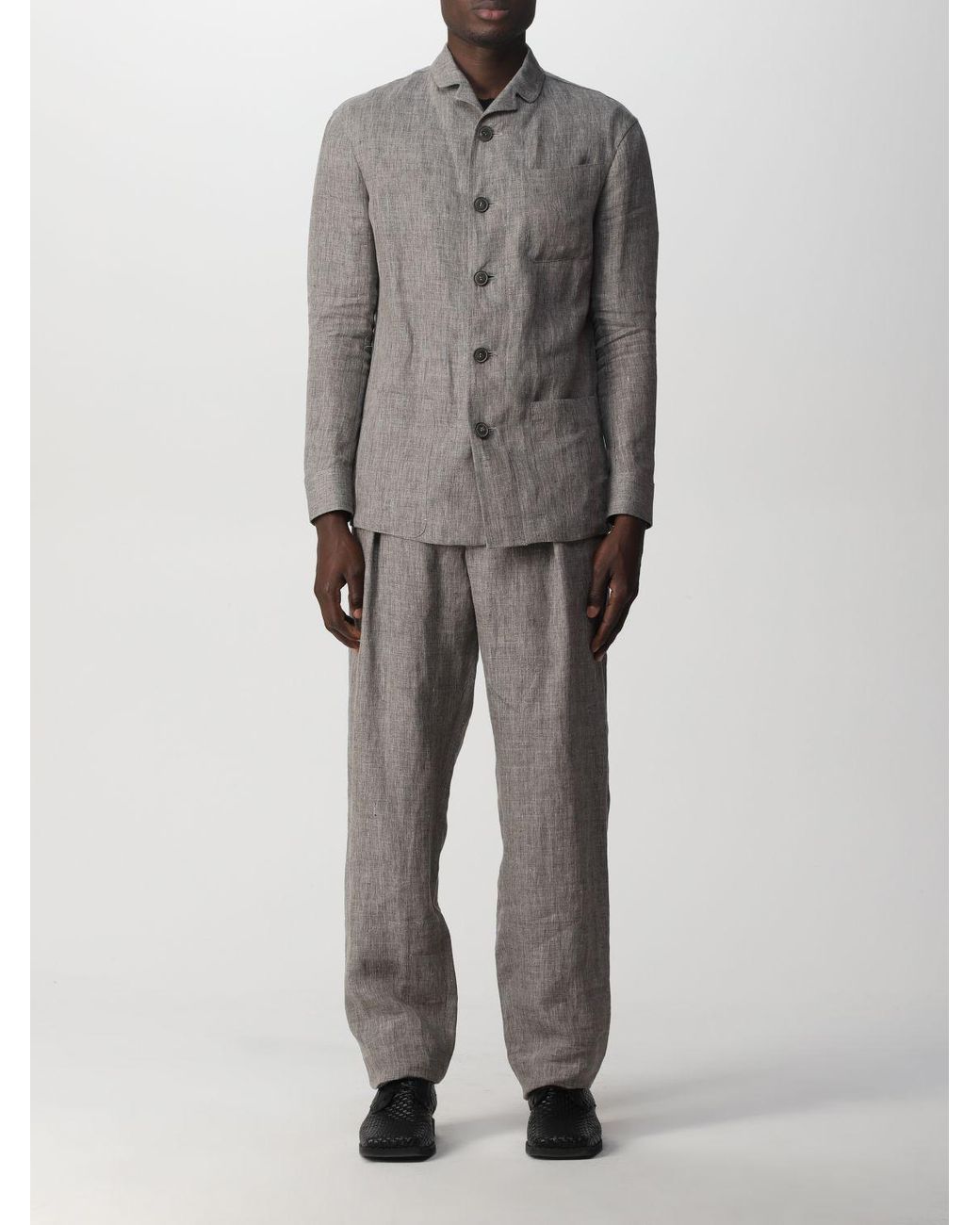 Armani Linen Suit in Natural for Men Lyst