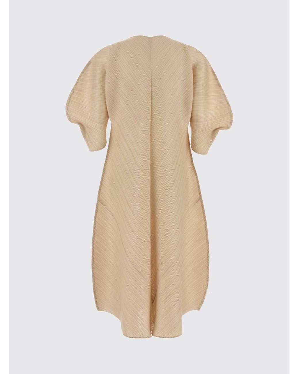Pleats Please Issey Miyake Natural Dress