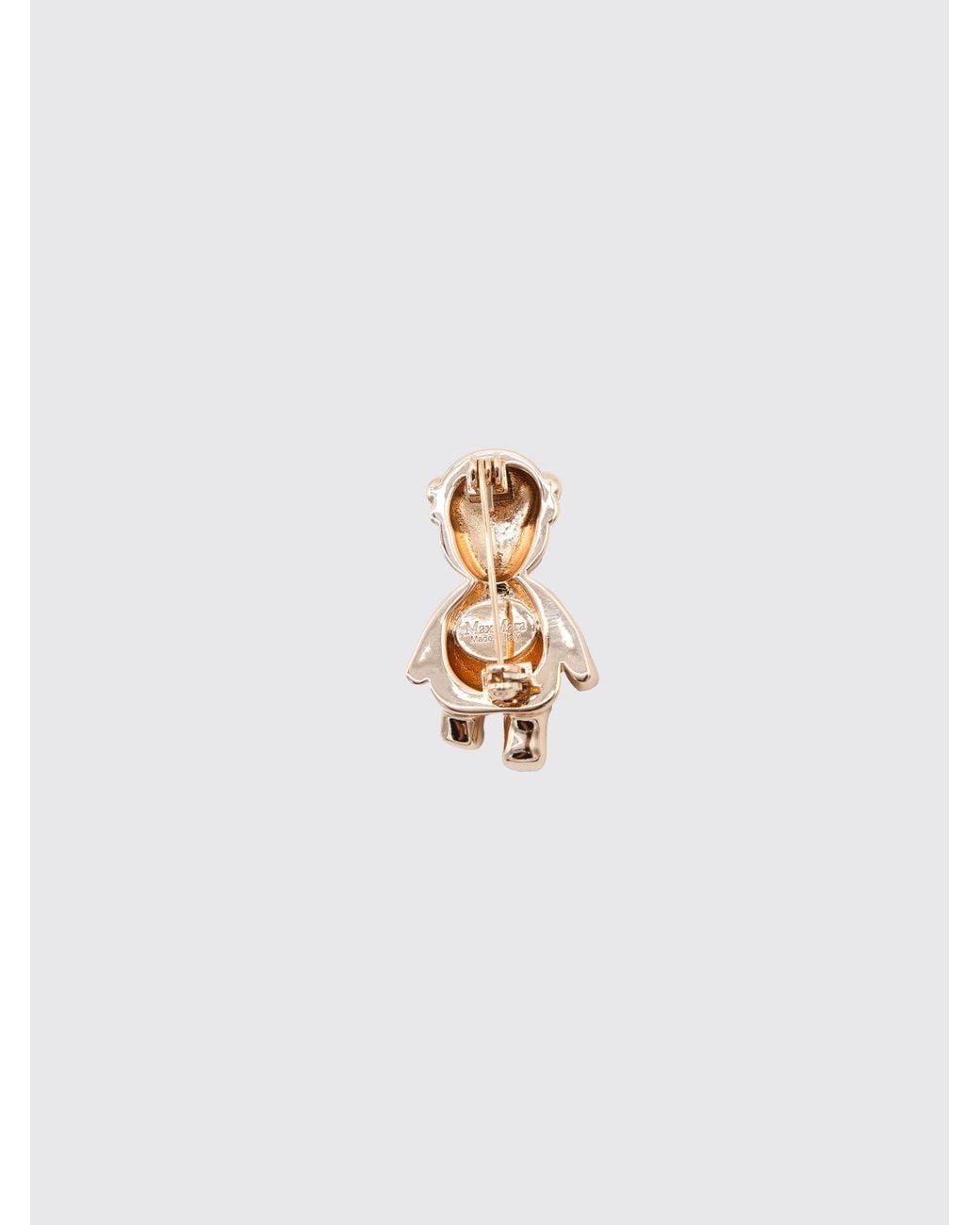 Max Mara White Jewelled Brooch