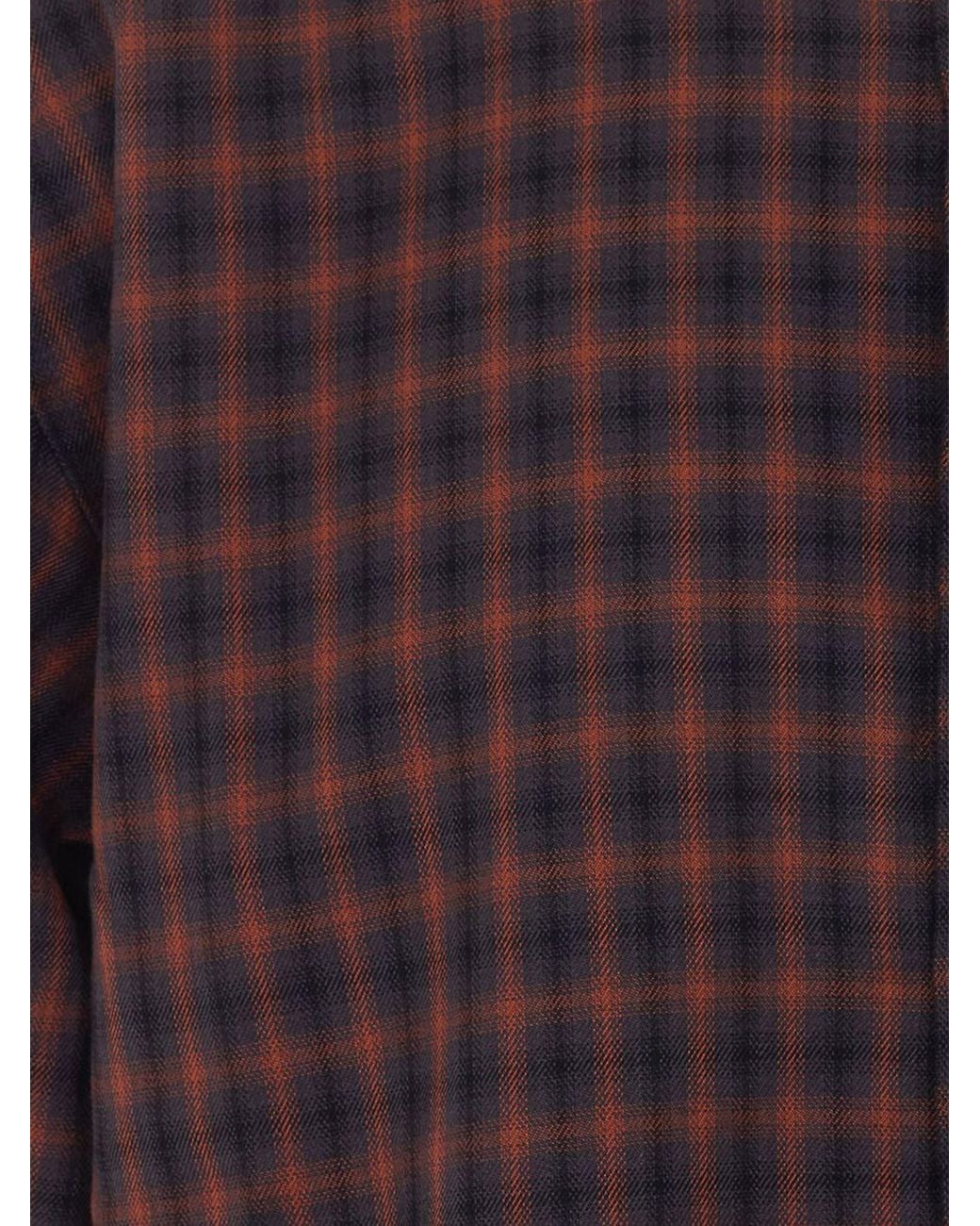 DUNST Purple Relaxed Fit Gingham Check Cotton Shirt With Patch Pocket for men