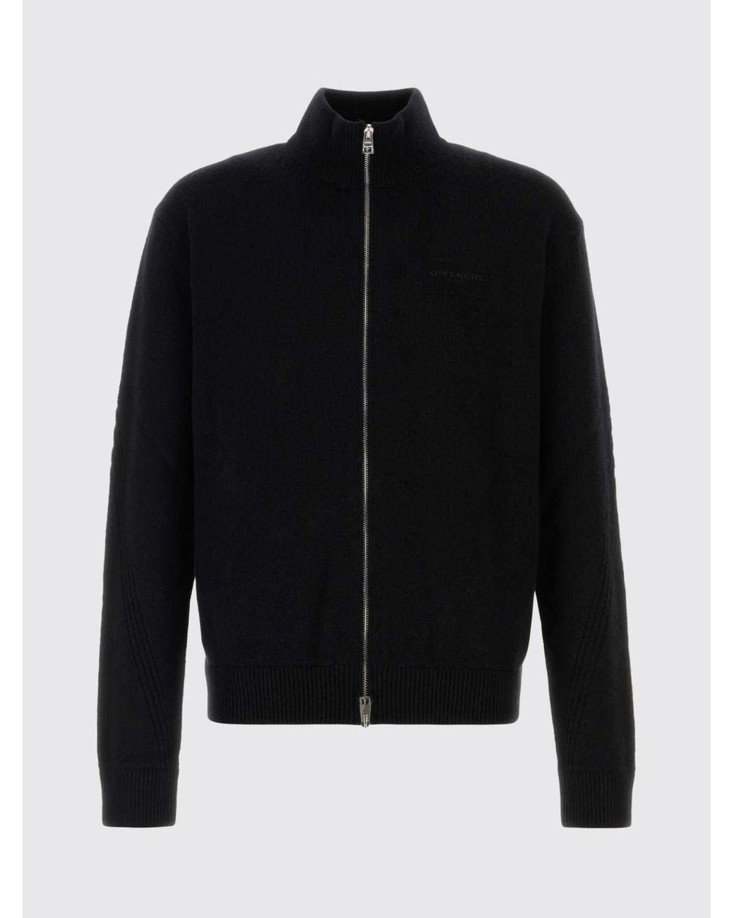 Givenchy Blue Zip-Up Turtleneck Cardigan for men