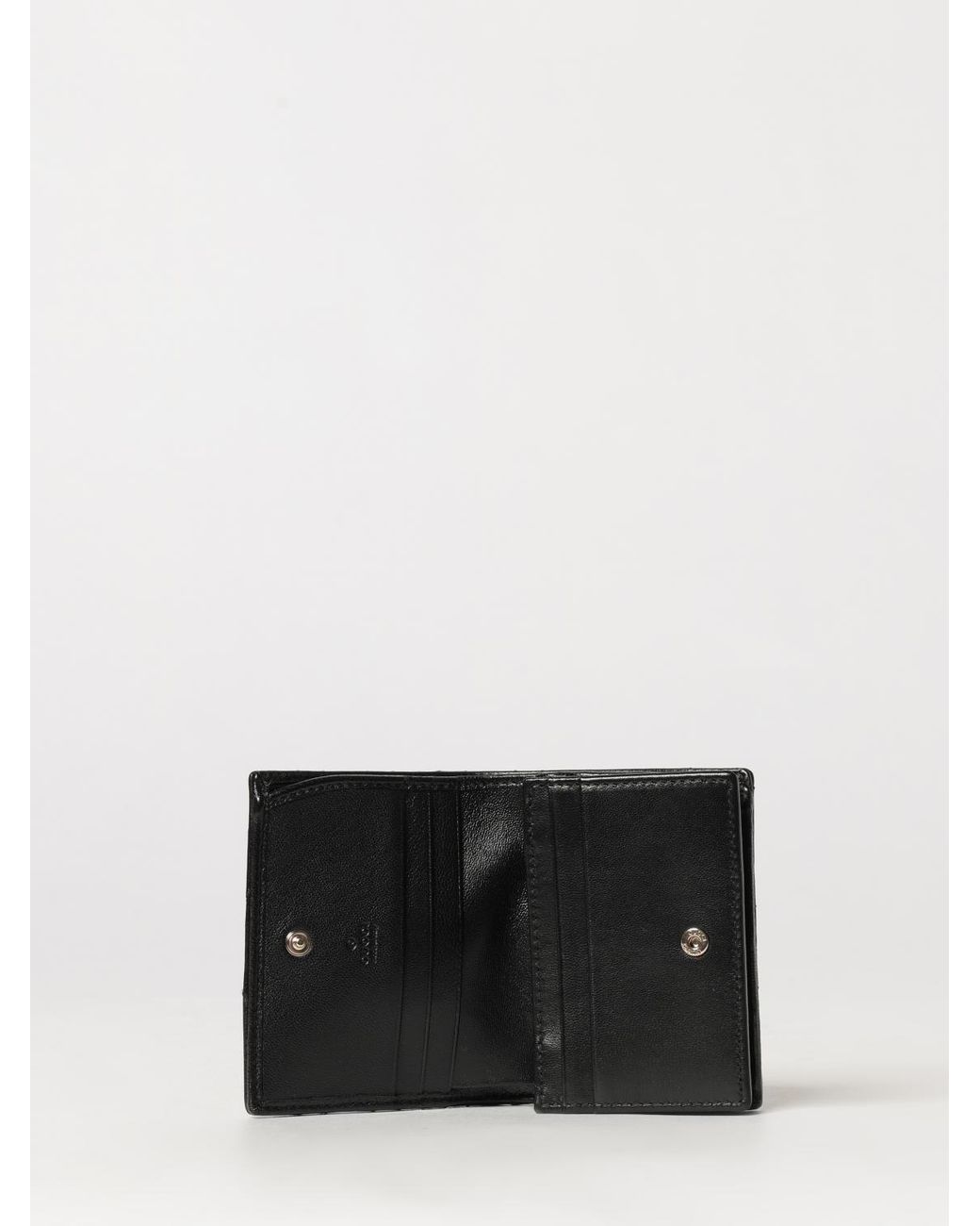 Gucci Black Gg Marmont Chevron Matelassé Nappa Bifold Wallet