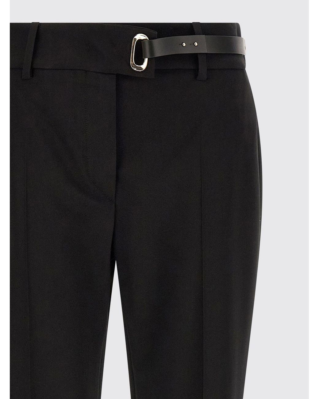 Sportmax Blue Mid-Rise Skinny Fit Crêpe Trousers With Hem Slits