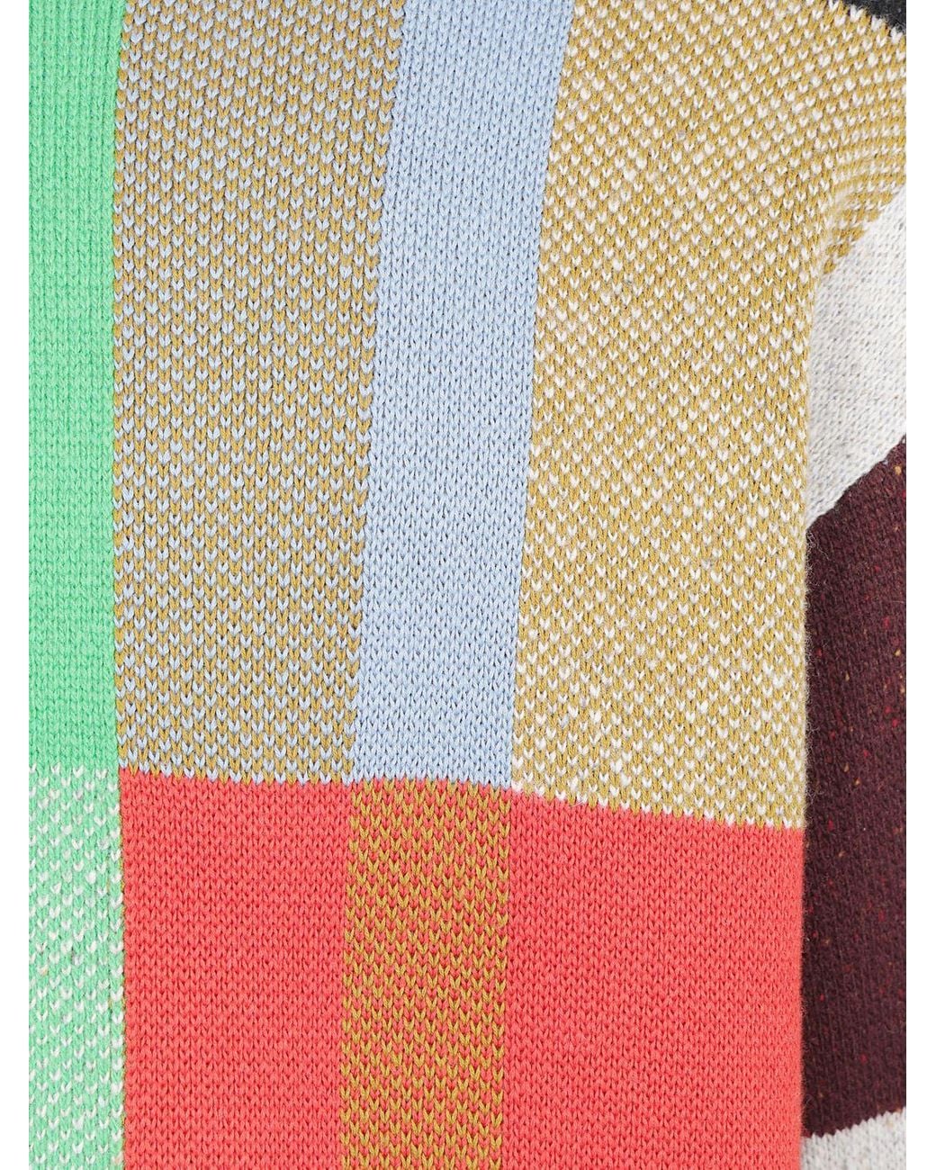 Paul Smith Multicolor Relaxed Fit Check Wool And Cotton Crewneck Jumper for men