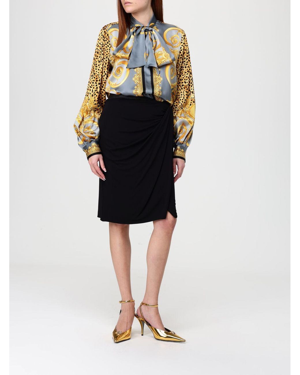 Camisa Mujer Versace de color Gray