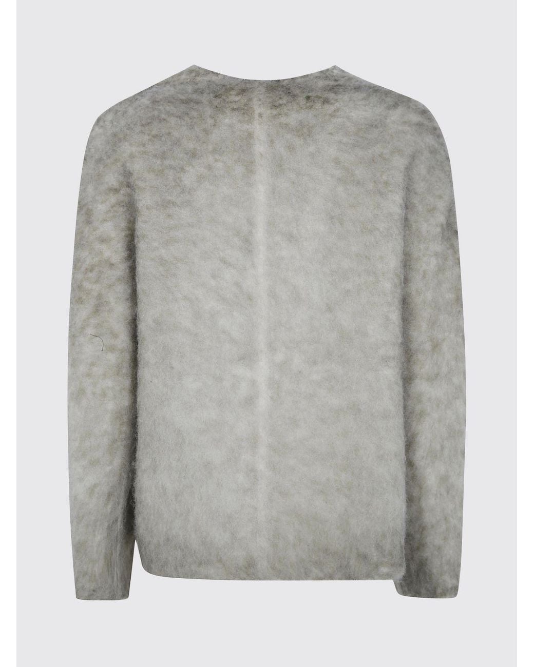 Avant Toi Green Short Alpaca Wool-Blend Coat With Crew Neck And Patch Pockets