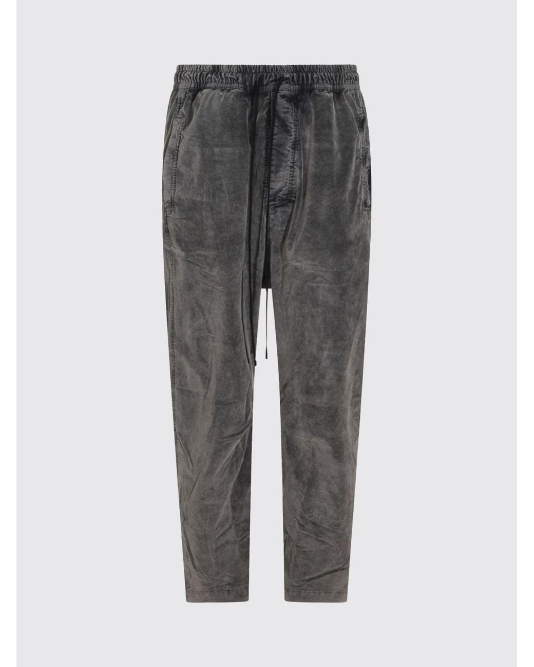 Thom Krom Gray Stretch-Cotton Joggers With Drawstring Waist for men