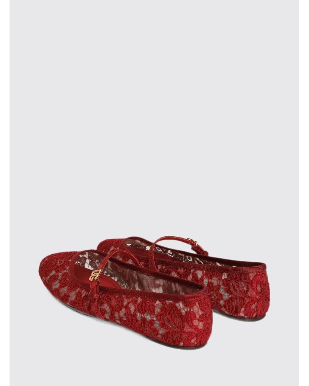 Dolce & Gabbana Red Dolce &Amp Gabbana Ballet Flat
