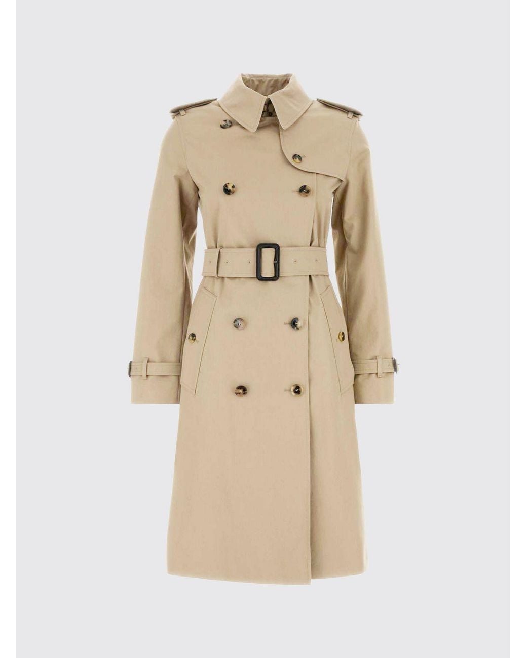 Burberry Natural Double-Breasted Trench Coat