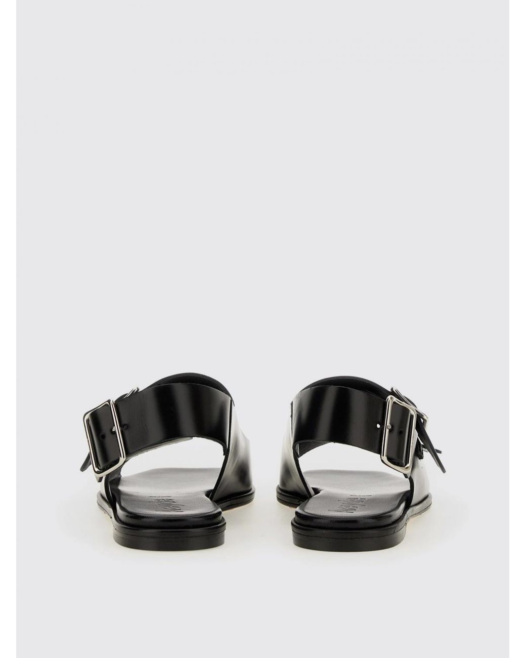 Aeyde Black Buckle Sandals Flat Minimalist Design