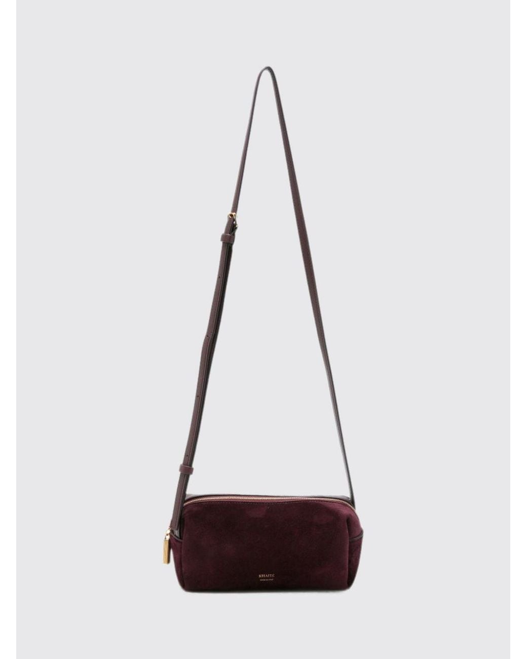 Khaite White Mini Kye Suede And Calfskin Leather Crossbody Bag