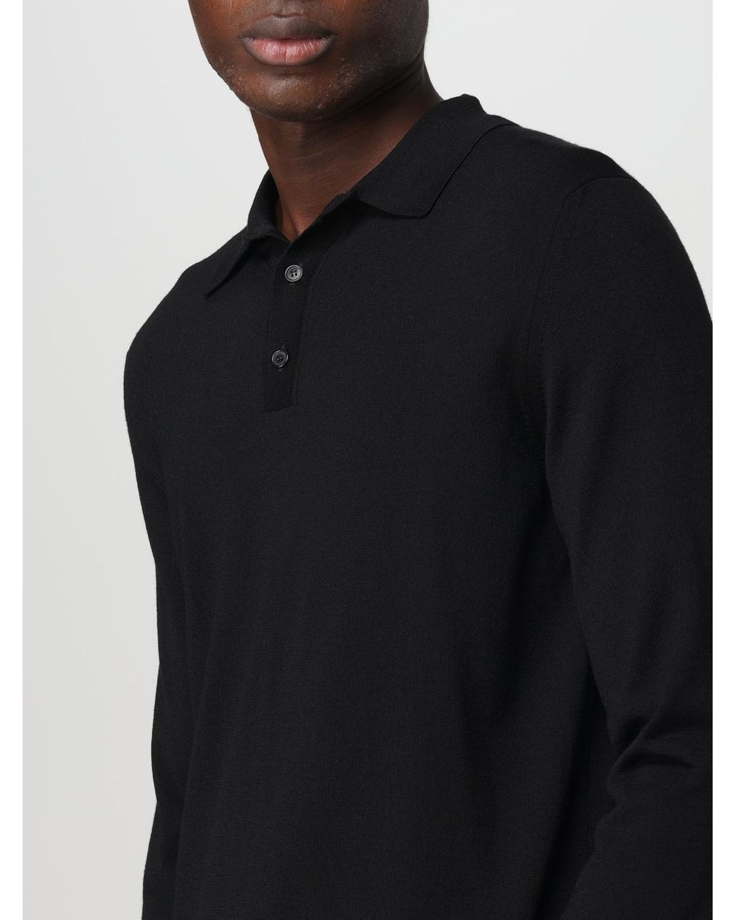 Zanone Basic Poloshirt Aus Wollmischung in Black für Herren