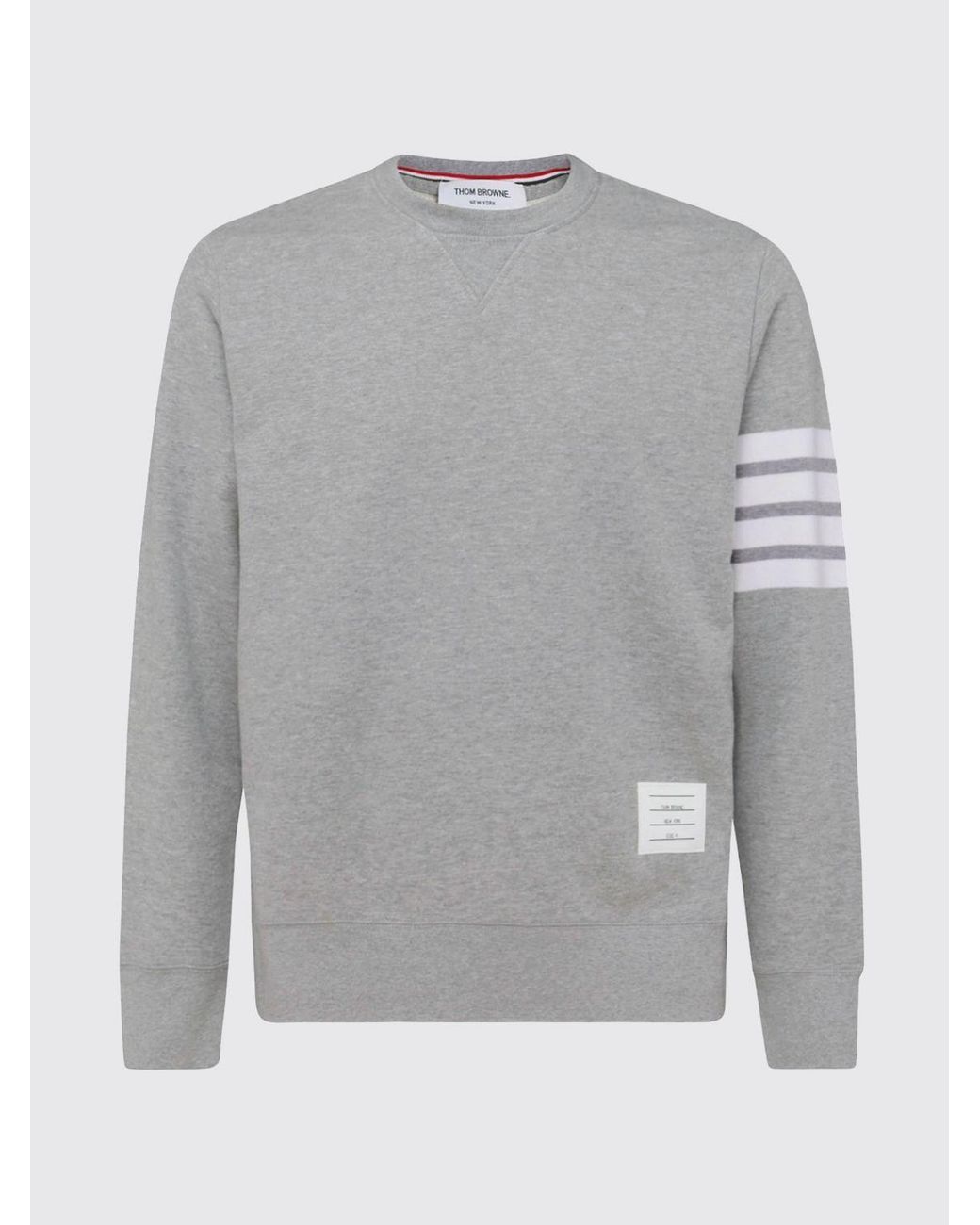 Thom Browne Gray Slim Fit Crew Neck Sweatshirt for men