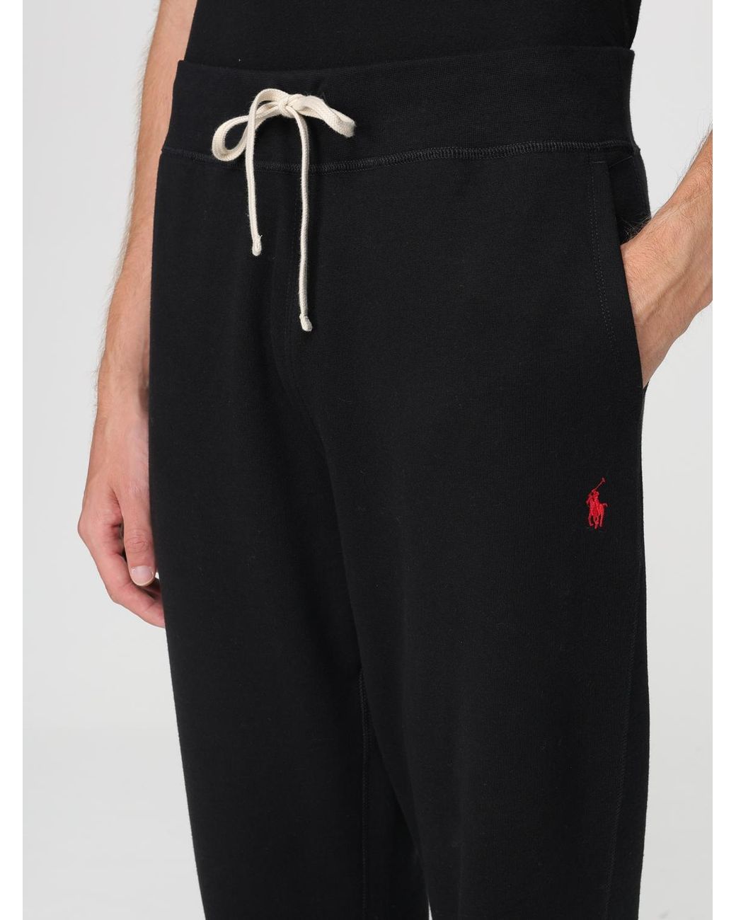 Polo Ralph Lauren Black Cotton Blend Trousers for men