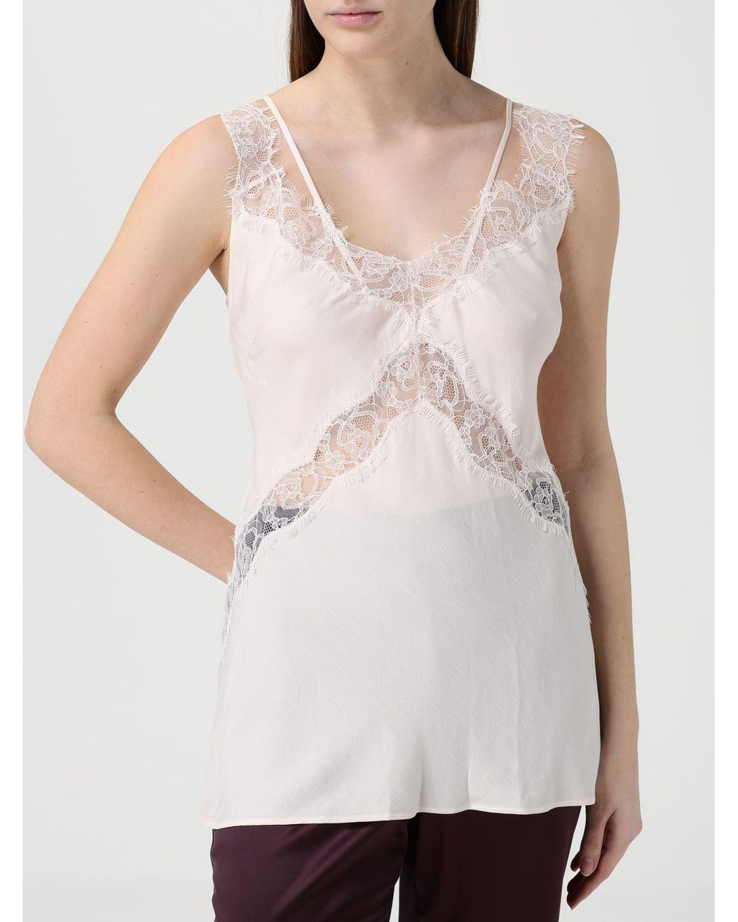 Pinko White Lace Top