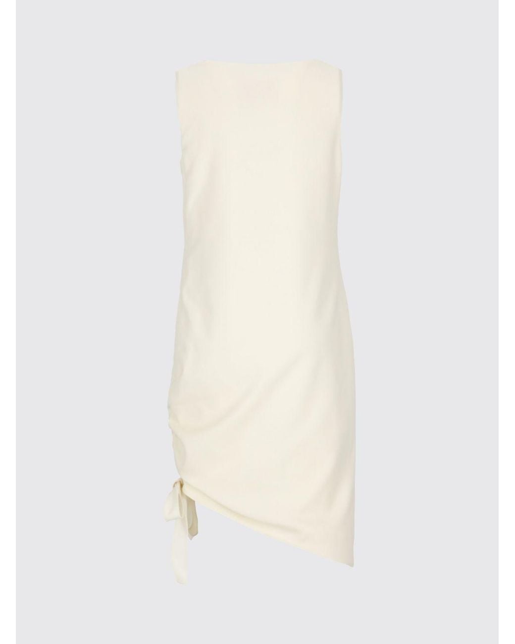 Carolina Herrera White Off-The-Shoulder Virgin Wool Knit Mini Dress