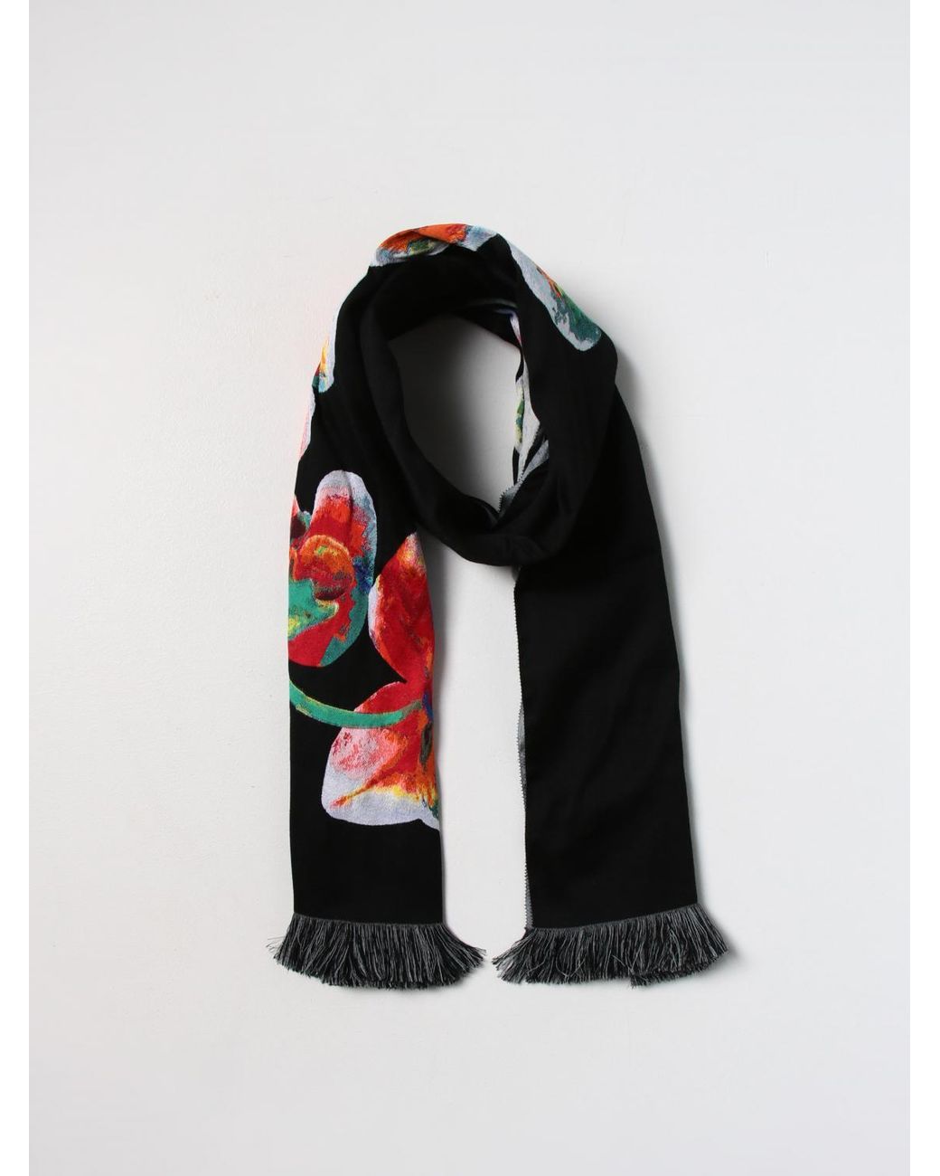 Écharpe Femme McQueen en coloris Black