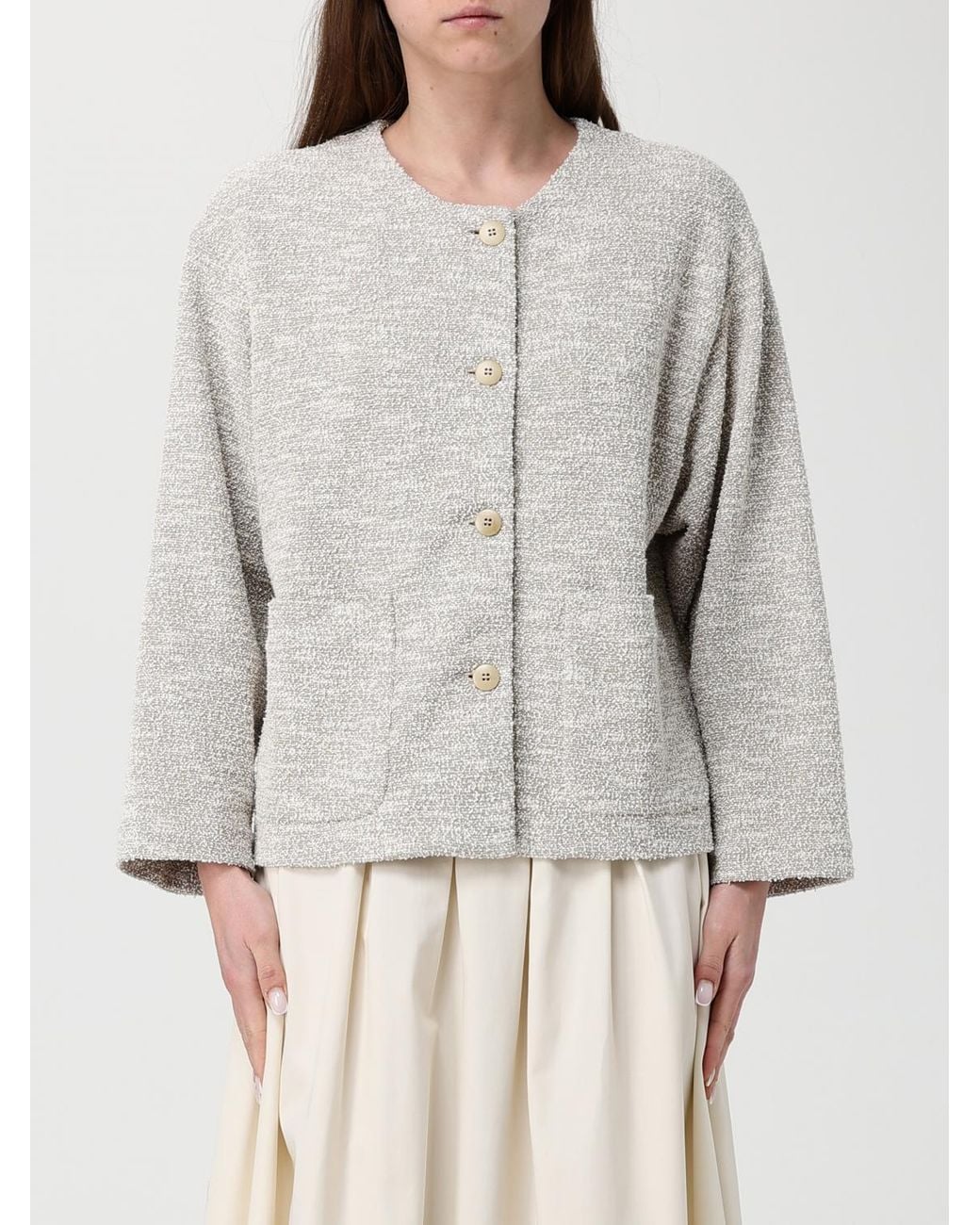 Emporio Armani Gray Cotton Blend Jacket