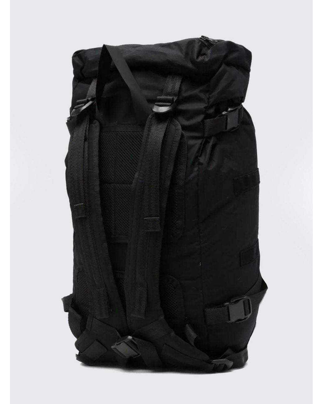 GR10K Black Utility Cotton Backpack With Flap And Buckle Closure for men