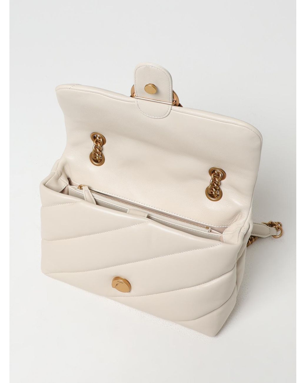 Pinko Natural Love Puff Quilted Nappa Shoulder Bag