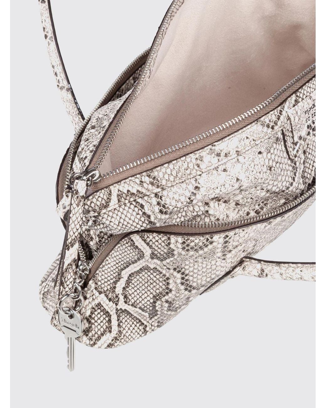 Maison Margiela White 5Ac East West Python-Print Leather Shoulder Bag