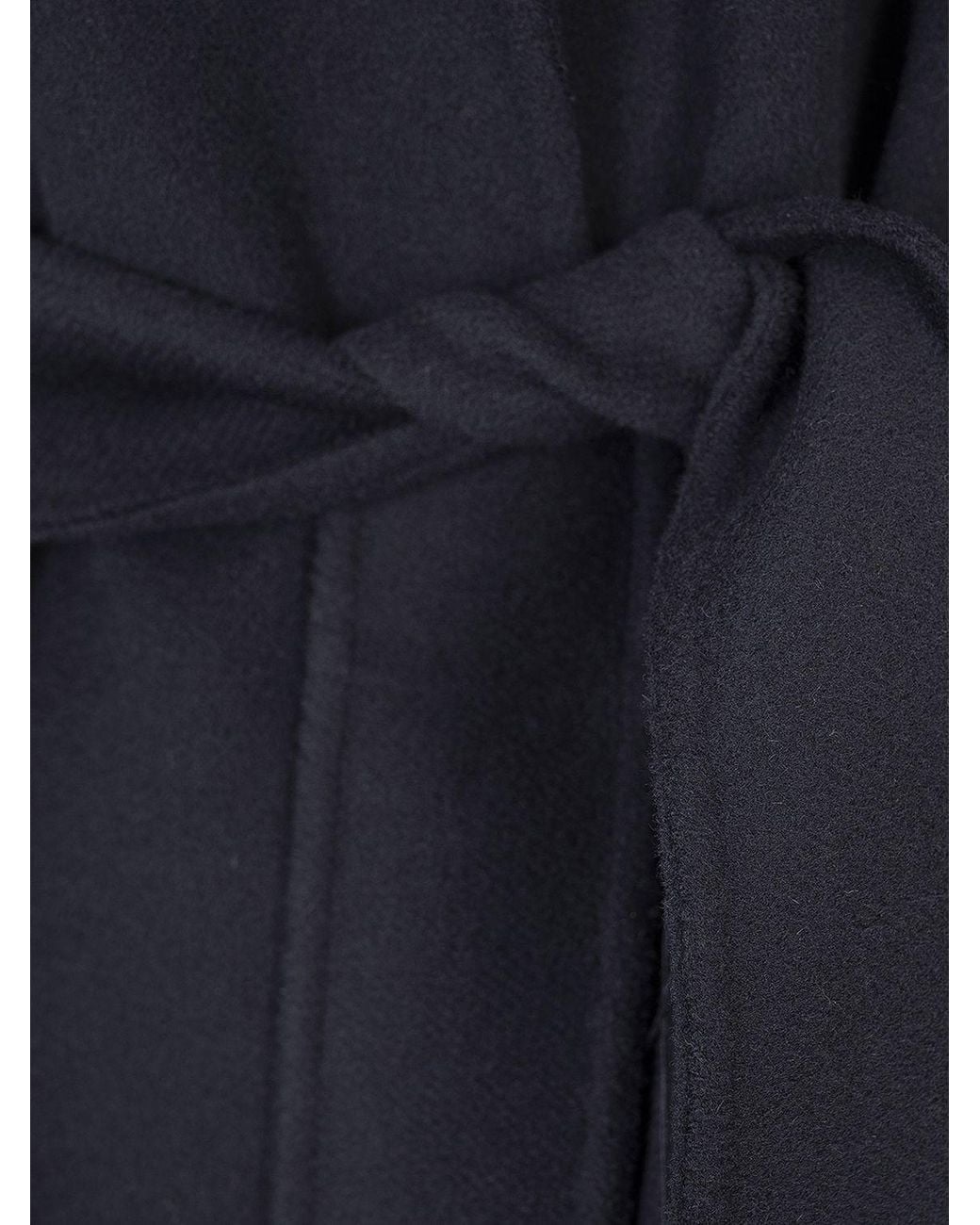 Max Mara Blue Long Belted Pure Wool Robe Coat