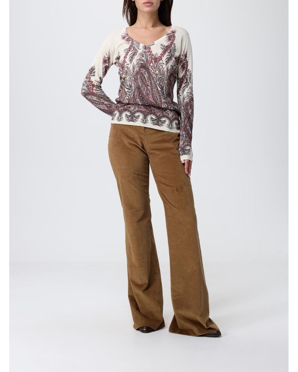 Pantalón Mujer Etro de color Natural