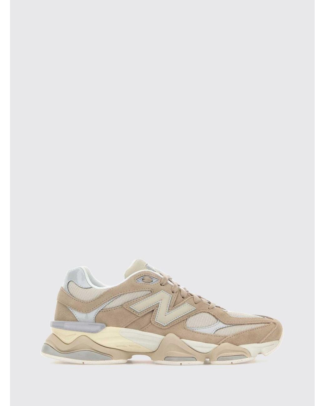 New Balance White 9060 Suede And Mesh Trainers With An Oversized Design for men