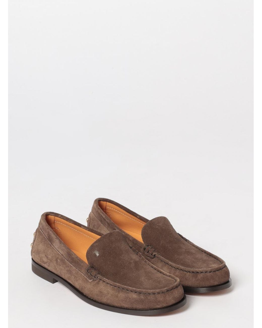 Tod's White Suede Loafers