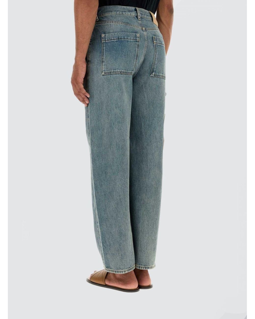 Loewe Blue Mid-Rise Straight Fit Jeans for men