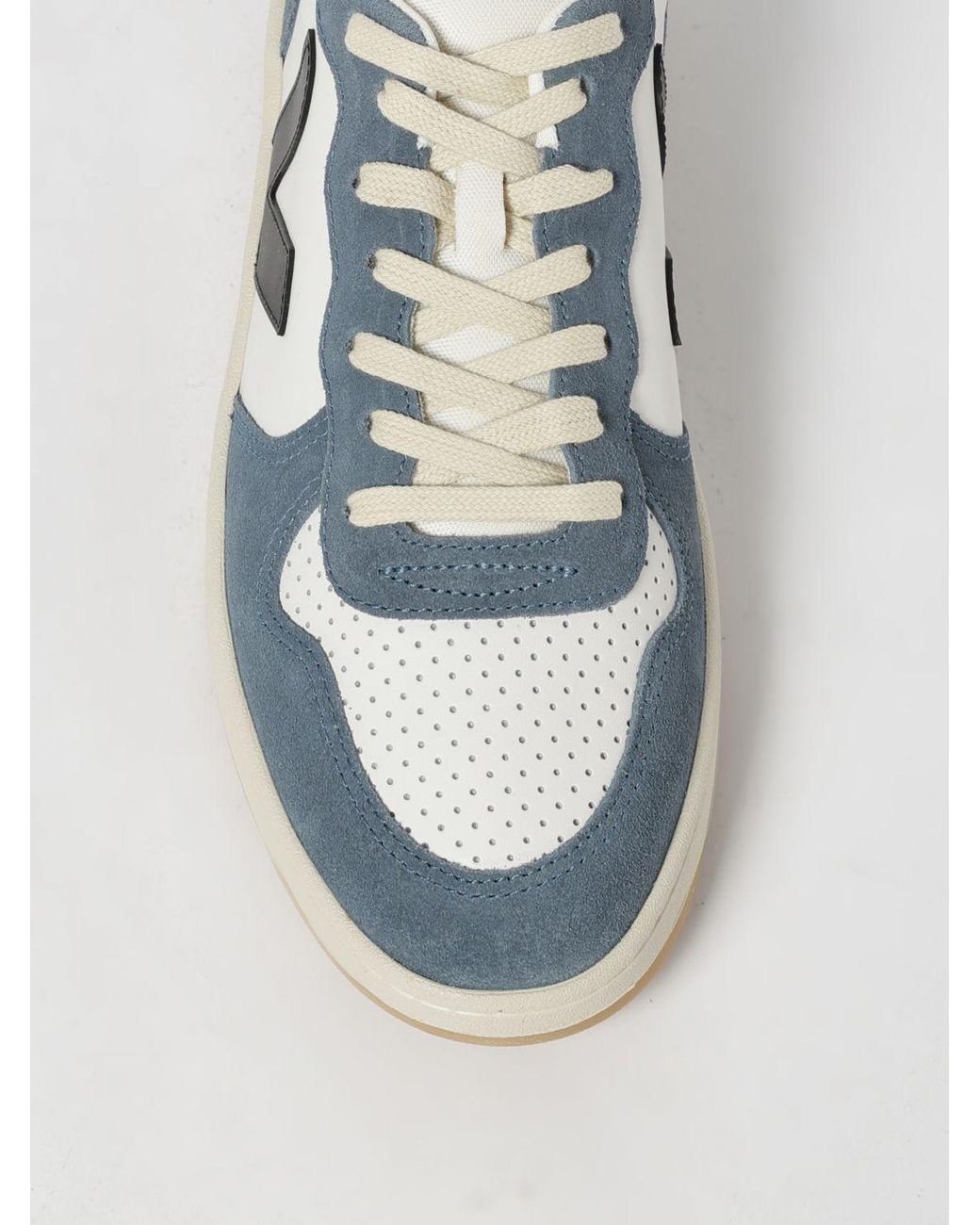 Veja Blue V-10 Leather Sneakers for men