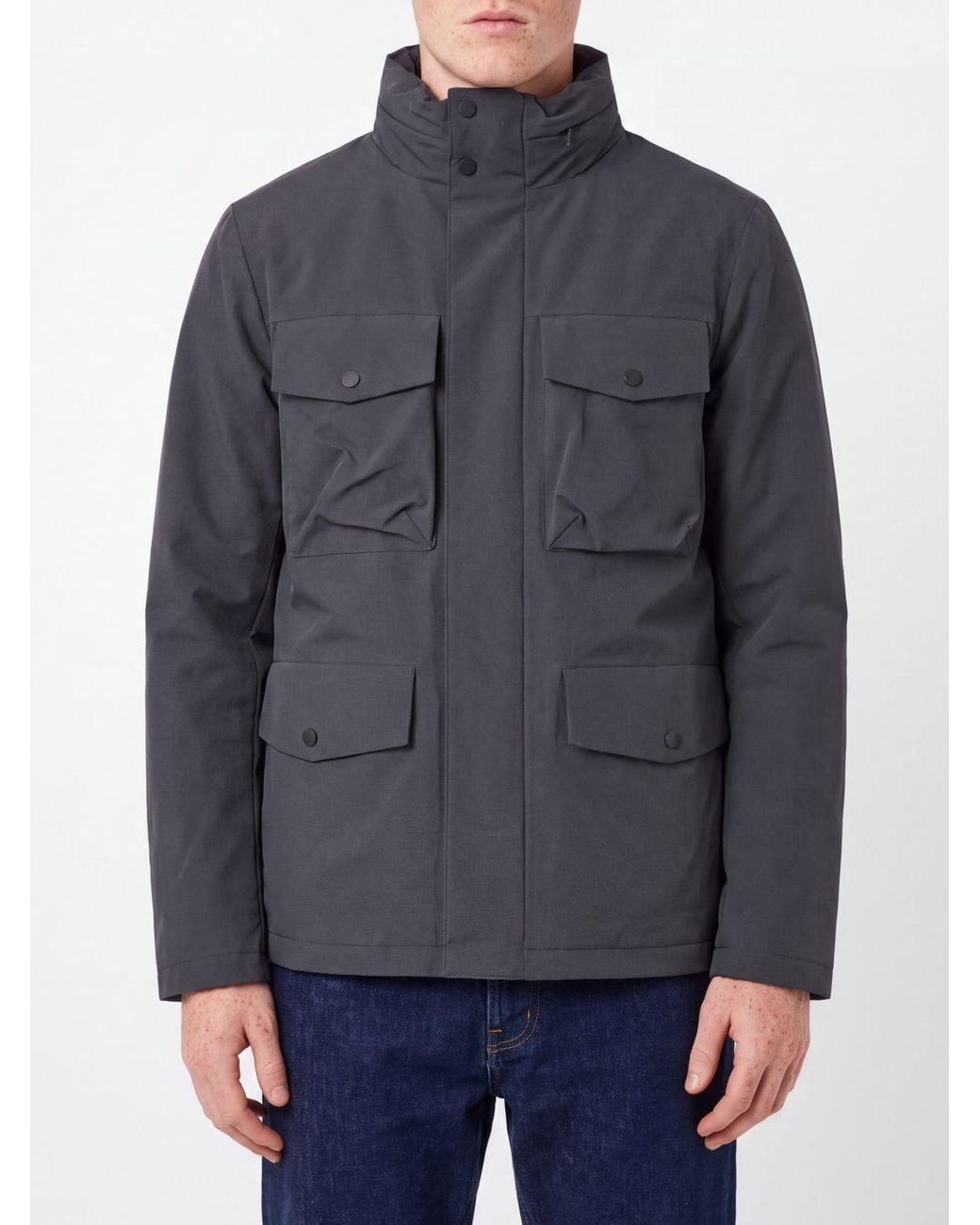 People Of Shibuya Blue Short Utility Parka for men