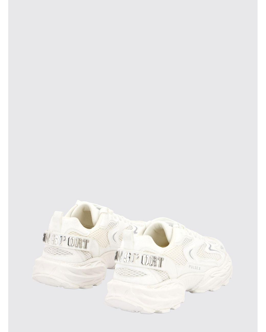 Philipp Plein White Pulse X Mesh And Leather Sneakers for men