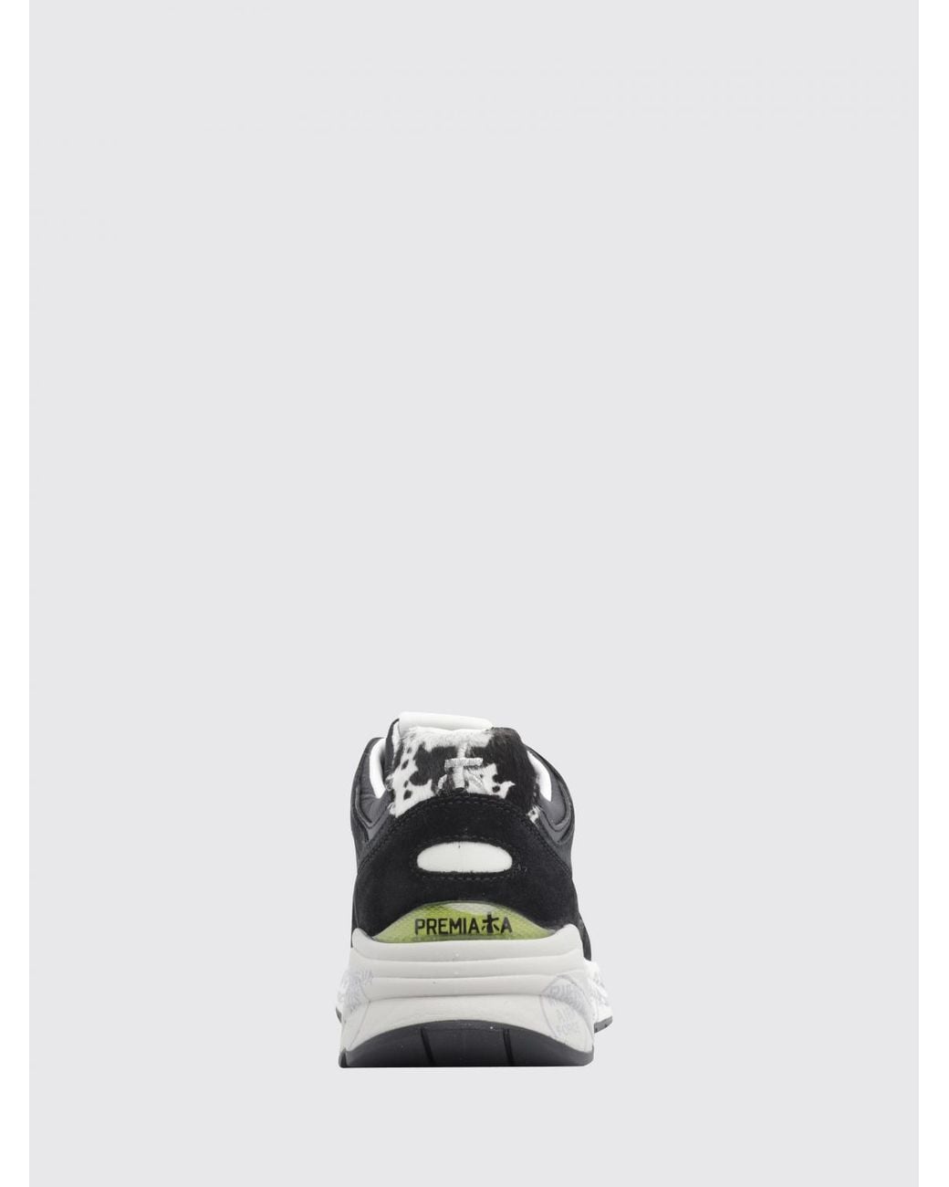 Premiata Black Mased Suede And Technical Fabric Low-Top Sneakers With Logo