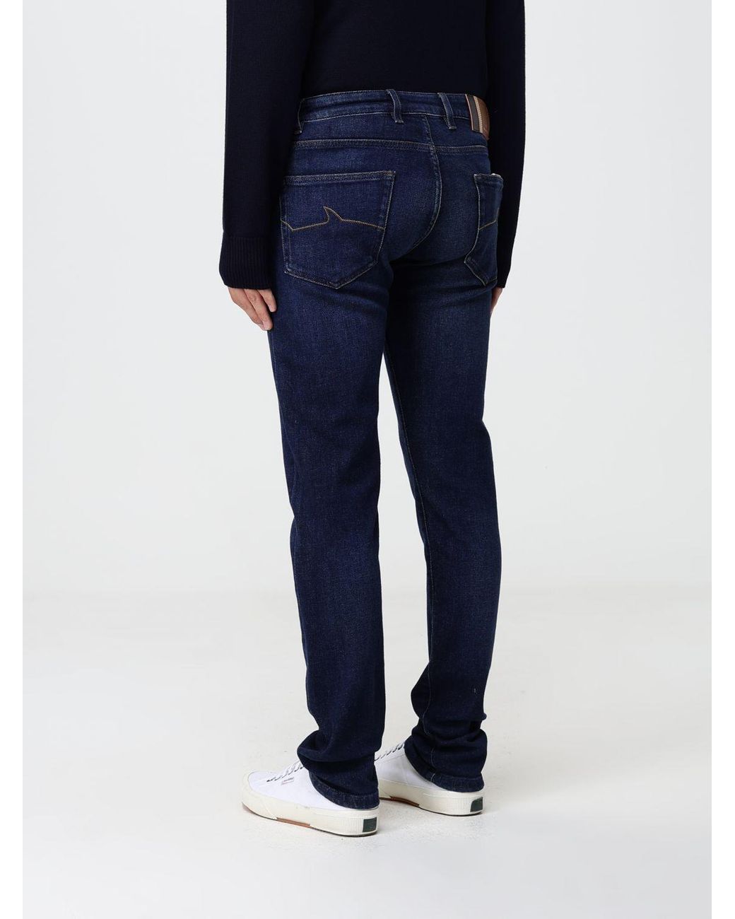 Paul & Shark Blue Paul &Amp Shark Mid-Rise Skinny Fit 5-Pocket Jeans for men